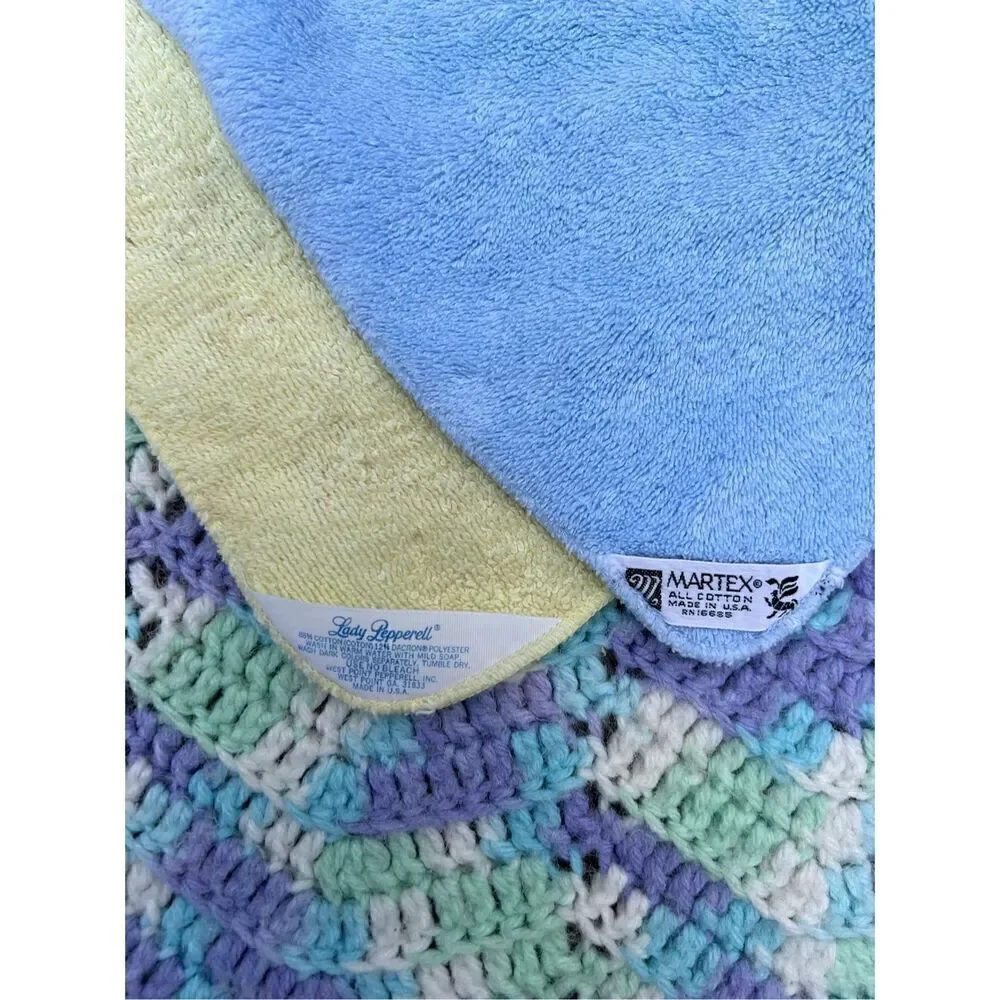 Vintage Butterfly Washcloths Set of 3